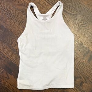 Athleta White Racerback Tank Top